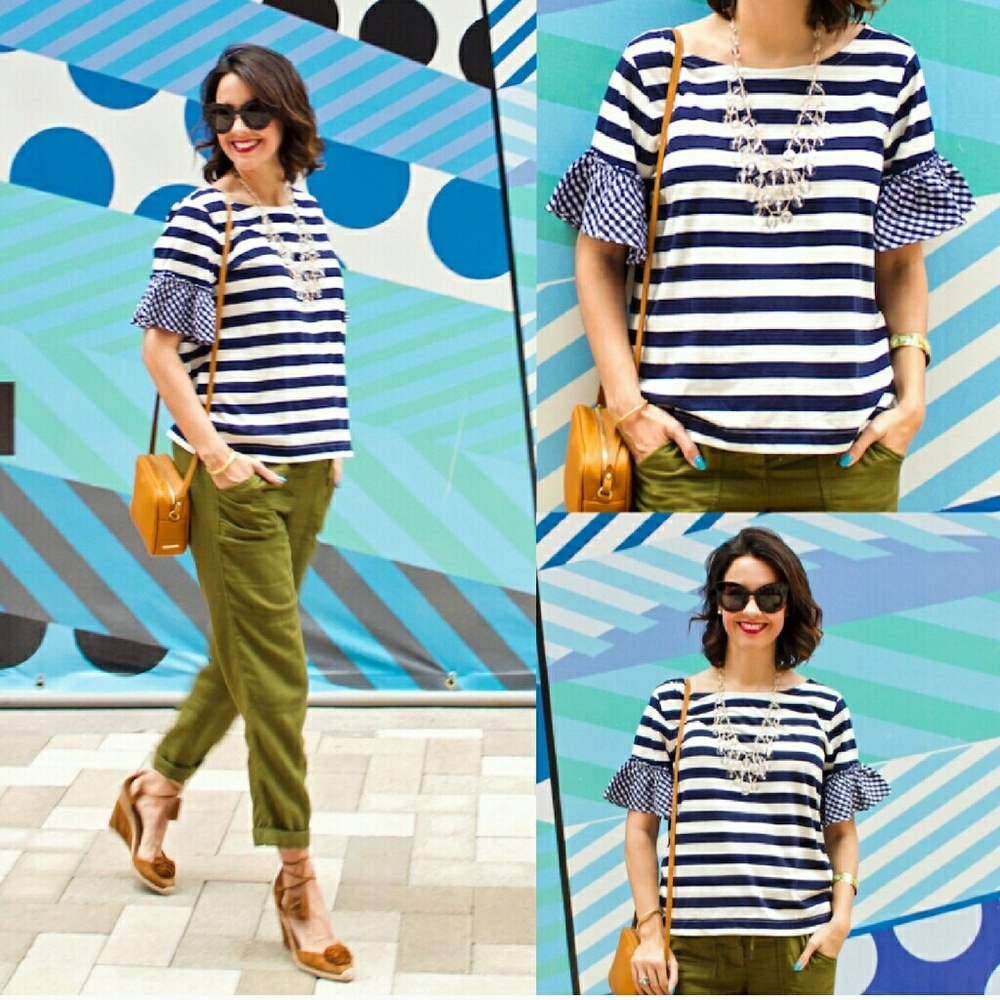J. Crew Ruffle-sleeve top - Picture 2 of 5